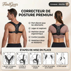 Homme portant le correcteur de posture FindGear, épaules alignées