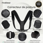 Femme portant le correcteur de posture FindGear au bureau
