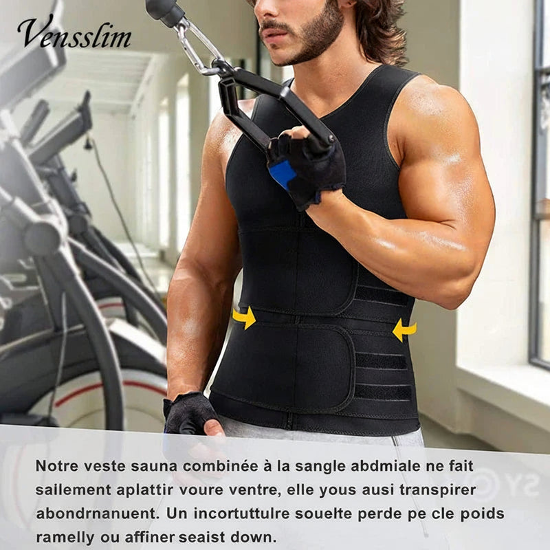 Gilet de compression homme Vensslim™ – usage sport musculation crossfit