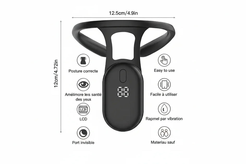 Correcteur De Posture Intelligent GEAR PRO A7 – Redresse Dos & Épaules