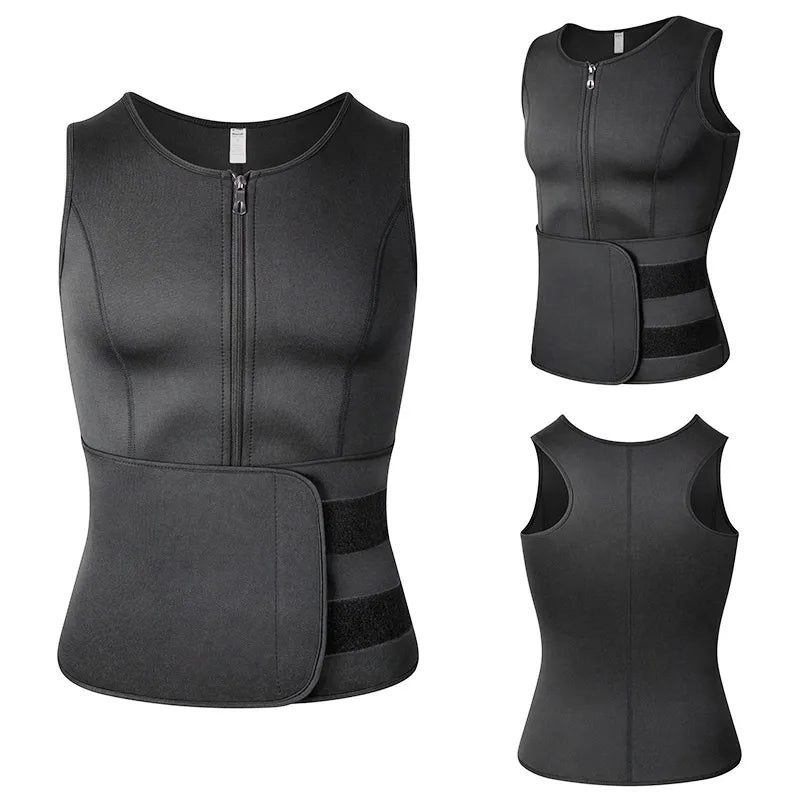 Gilet gainant homme Vensslim™ – modèle ventre ouvert liberté de mouvement