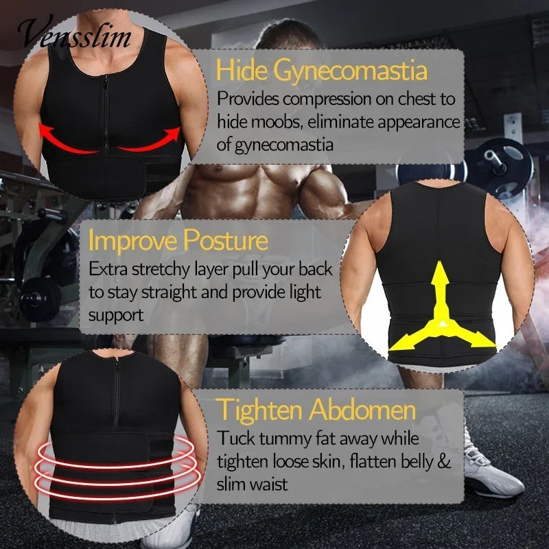 Ceinture gainante homme Vensslim™ – modèle double ceinture maintien maximal